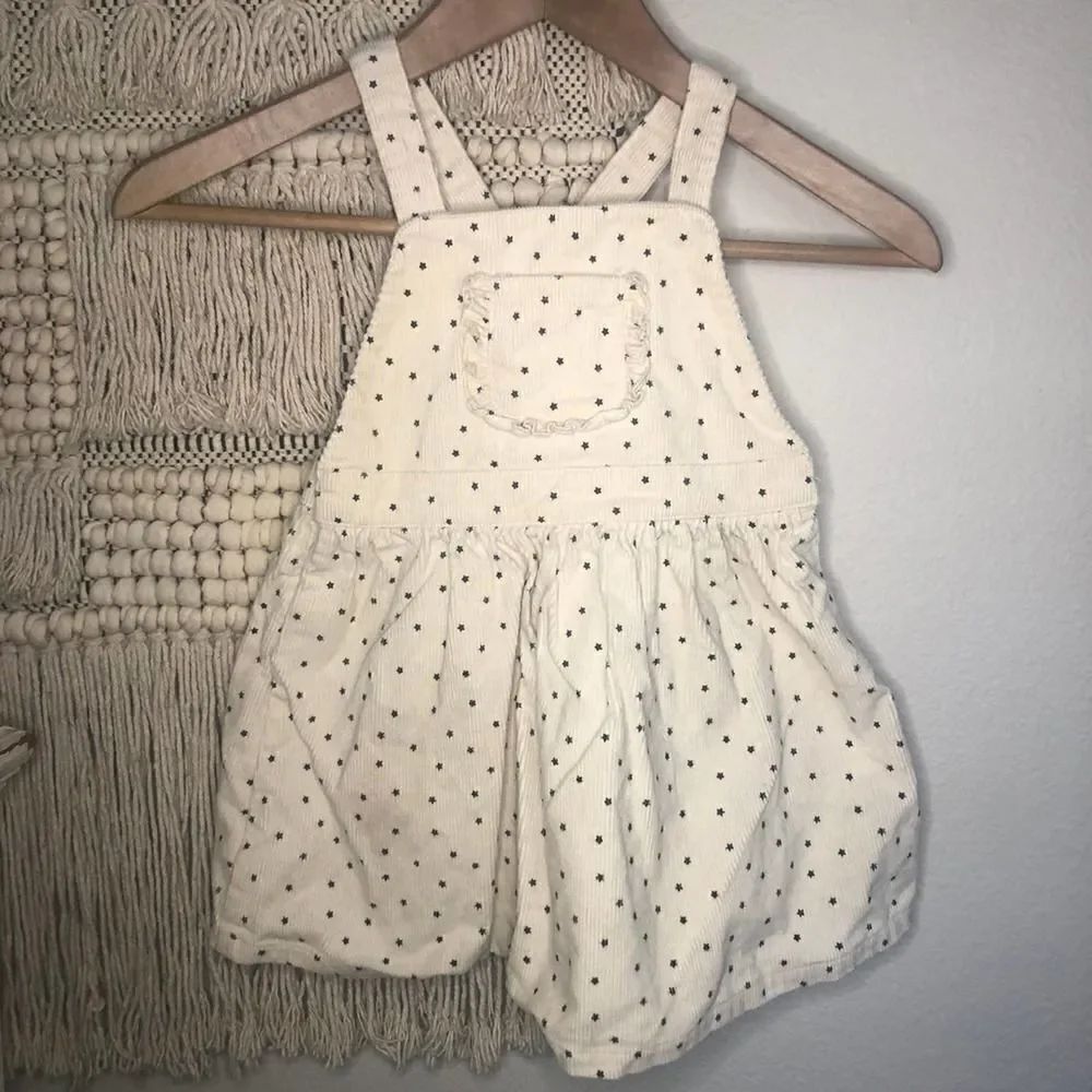 Girls Corduroy Star Overalls Dress 4T